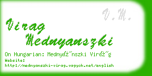 virag mednyanszki business card